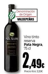 Oferta de Pata Negra - Vino Tinto Reserva por 2,49€ en Unide Supermercados