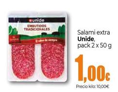 Oferta de Unide - Salami Extra , Pack 2 X por 1€ en Unide Supermercados