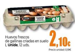 Oferta de Unide - Huevos Frescos De Gallinas Criadas En Suelo, 12 Uds. por 2,1€ en Unide Supermercados