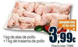 Oferta de Alas De Pollo + Traseros De Pollo por 3,99€ en Unide Supermercados