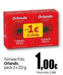 Oferta de Orlando - Tomate Frito por 1€ en Unide Market
