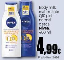 Oferta de Nivea - Body Milk Reafirmante Q10 Piel Normal O Seca por 4,99€ en Unide Market