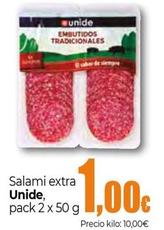 Oferta de Unide - Salami Extra por 1€ en Unide Market