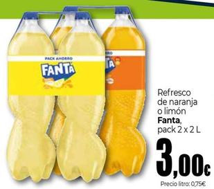 Oferta de Fanta - Refresco De Naranja O Limon por 3€ en Unide Market