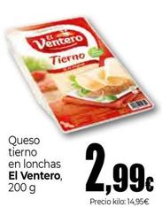 Oferta de El Ventero - Queso Tierno En Lonchas por 2,99€ en Unide Market