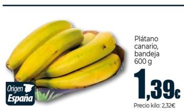 Oferta de Platano Canaro Bandeja por 1,39€ en Unide Market