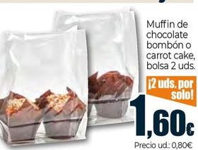 Oferta de Muffin De Chocolate Bombon o Carrot Cake por 1,6€ en Unide Market