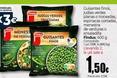Oferta de Findus - Guisantes Finos Judias Verdes Planas O Troceadas Menestra De Verduras O Ensaladilla por 1,99€ en Unide Market