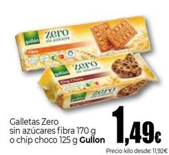 Oferta de Gullón - Galletas Zero Sin Azucares Fibra O Chip Choco por 1,49€ en Unide Market