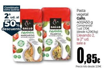 Oferta de Gallo - Pasta Vegetal por 1,7€ en Unide Market