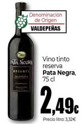 Oferta de Pata Negra - Vino Tinto Reserva por 2,49€ en Unide Market
