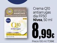 Oferta de Nivea - Crema Q10 Antirrugas Dia FP30 por 8,99€ en Unide Market