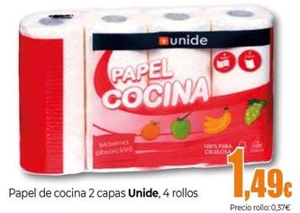 Oferta de Unide - Papel De Cocina 2 Capas por 1,49€ en Unide Market