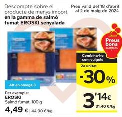 Oferta de Eroski - Salmó Fumat por 4,49€ en Caprabo