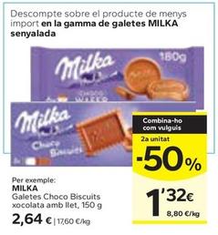 Oferta de Milka - Galetes Choco Biscuits Xocolata Amb Llet por 2,64€ en Caprabo