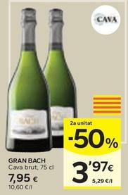 Oferta de Gran Bach - Cava Brut por 7,95€ en Caprabo
