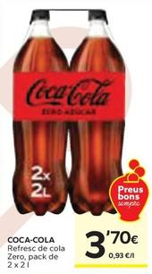Oferta de Coca-cola - Refresc De Cola Zero por 3,7€ en Caprabo