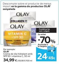 Oferta de Olay - Crema De Dia Hidratant Amb Spf30 I Vitamina C por 34,99€ en Caprabo