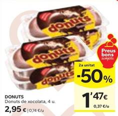 Oferta de Donuts - Donuts De Xocolata por 2,95€ en Caprabo