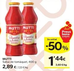 Oferta de Mutti - Salsa De Tomàquet por 2,89€ en Caprabo