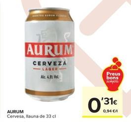 Oferta de Aurum - Cervesa por 0,31€ en Caprabo