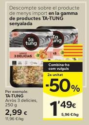 Oferta de Ta Tung - Arròs 3 Delícies por 2,99€ en Caprabo