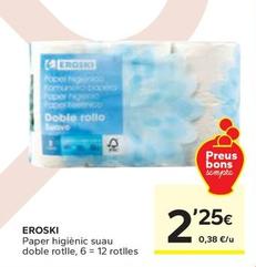 Oferta de Eroski - Paper Higiènic Suau Doble Rotlle por 2,25€ en Caprabo