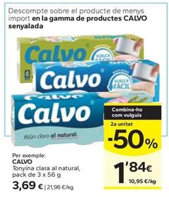 Oferta de Calvo - Tonyina Clara Al Natural por 3,69€ en Caprabo