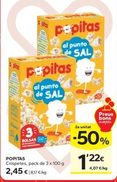 Oferta de Popitas - Crispetes por 2,45€ en Caprabo