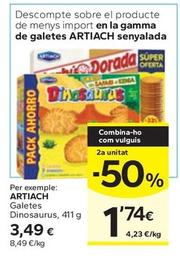 Oferta de Artiach - Galetes Dinosaurus por 3,49€ en Caprabo