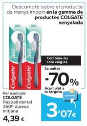 Oferta de Colgate - Raspall Dental 360° Duresa Mitjana por 4,39€ en Caprabo