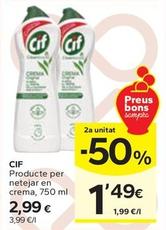 Oferta de Cif - Producte Per Netejar En Crema por 2,99€ en Caprabo