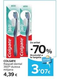 Oferta de Colgate - Raspall Dental 360° Duresa Mitjana por 4,39€ en Caprabo