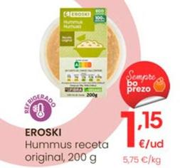 Oferta de Eroski - Hummus Receta Original por 1,15€ en Eroski