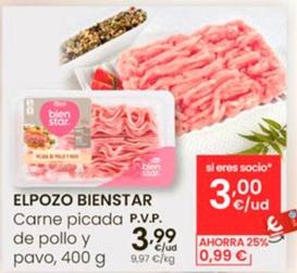 Oferta de El Pozo - Bienstar Carne Picada De Pollo Y Pavo por 3,99€ en Eroski