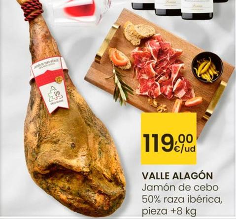 Oferta de Valle Alagón - Jamón De Cebo 50% Raza Ibérica por 119€ en Eroski