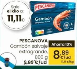Oferta de Pescanova - Gambón Salvaje Extragrande por 8,89€ en Eroski