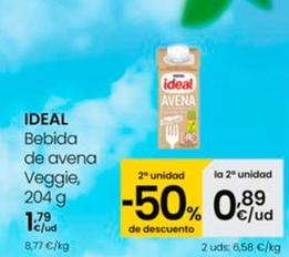Oferta de Ideal - Bebida De Avena Veggie por 1,79€ en Eroski