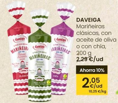 Oferta de Daveiga - Mariñeiras Clásicas, Con Aceite De Oliva por 2,05€ en Eroski