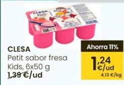 Oferta de Clesa - Petit Sabor Fresa Kids por 1,24€ en Eroski