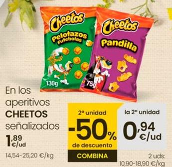 Oferta de Cheetos - En Los Aperitivos por 1,89€ en Eroski