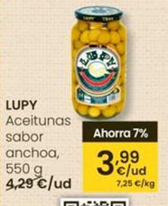 Oferta de Lupy - Aceitunas Sabor Anchoa por 3,99€ en Eroski