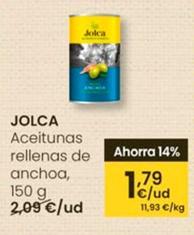 Oferta de Jolca - Aceitunas Rellenas De Anchoa por 1,79€ en Eroski