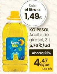 Oferta de Koipesol - Aceite De Girasol por 4,47€ en Eroski