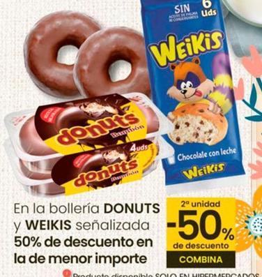 Oferta de En La Bollería Donuts Y Weikis en Eroski