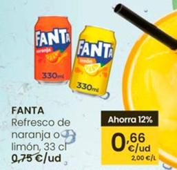Oferta de Fanta - Refresco De Naranja O Limón por 0,66€ en Eroski