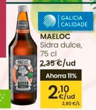 Oferta de Maeloc - Sidra Dulce por 2,1€ en Eroski