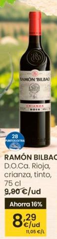 Oferta de Ramón Bilbao - D.o.ca. Rioja, Crianza, Tinto por 8,29€ en Eroski
