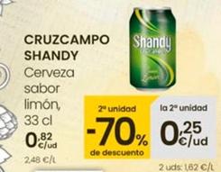 Oferta de Shandy - Cerveza Sabor Limón por 0,82€ en Eroski