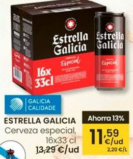 Oferta de Estrella Galicia - Cerveza Especial, 16x por 11,59€ en Eroski